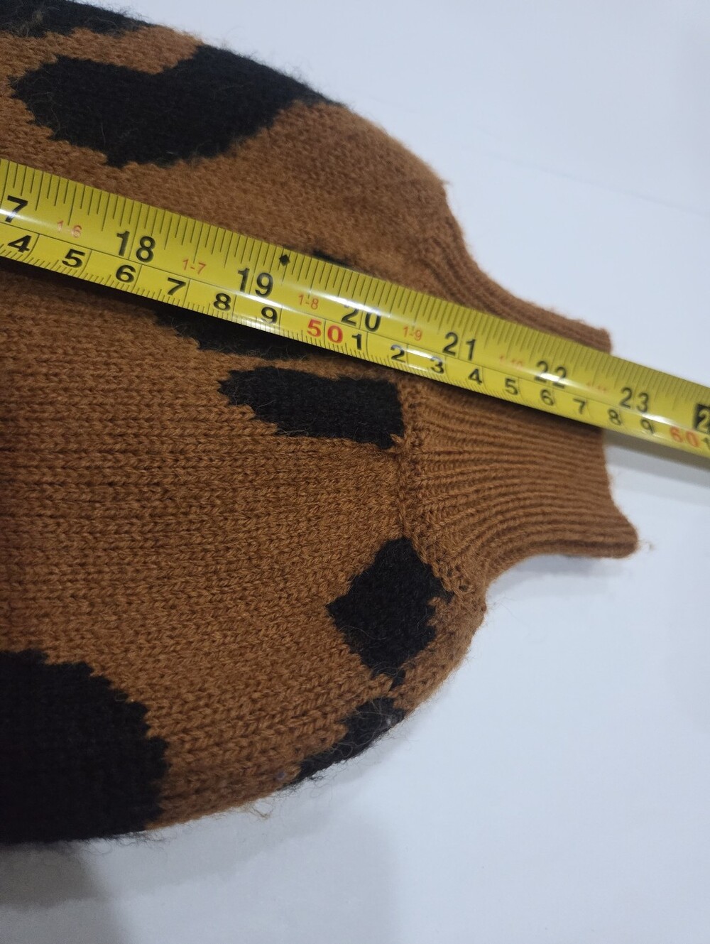 Farm × Anthropologie Cheetah Print Knit Sweater Dress Sz.XXS (Without Belt) - Picture 7 of 10